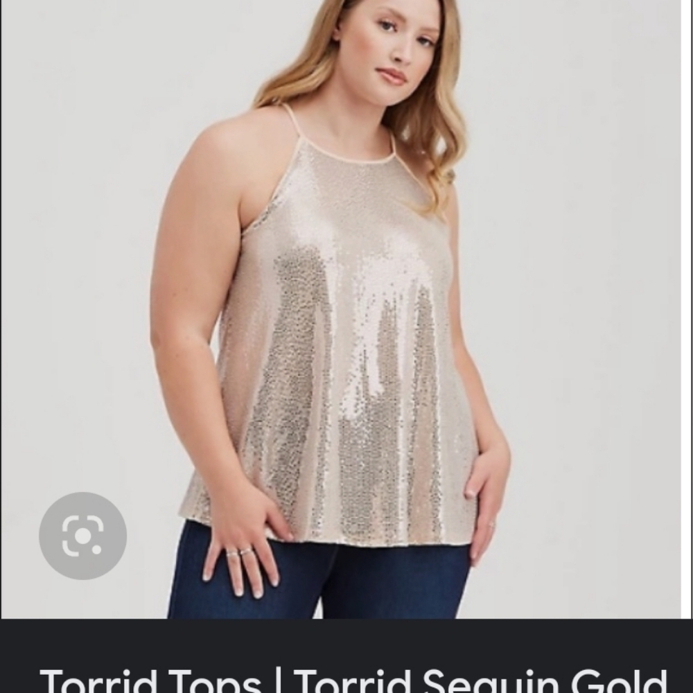 Torrid Sequin High Neck Tank Top